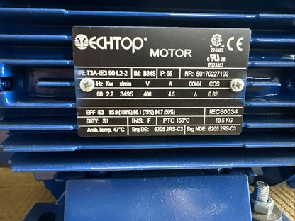 IPV JE2-120P10ET20+X+P ECHTOP MOTOR T3A-IE3 90 L2-2 400V 4.5A 3495 R/MIN