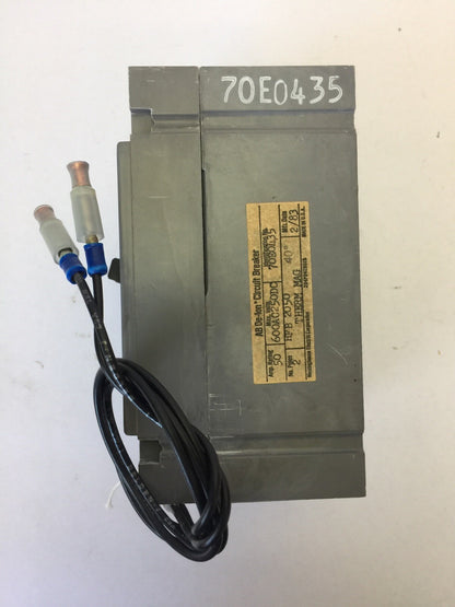 WESTINGHOUSE HFB2050 CIRCUIT BREAKER 50A 600VAC 250DVC 2P 1B ALARM SW 1252C09G11
