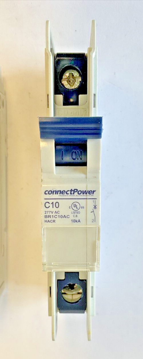 CONNECT POWER BR1C10AC CIRCUIT BREAKER C10 277VAC 10KA ***LOTOF2***