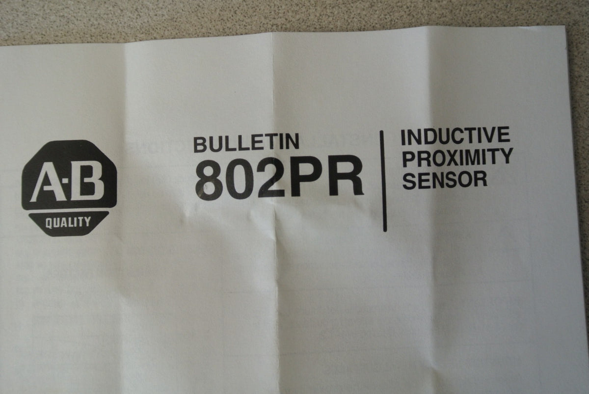 ALLEN-BRADLEY 802PR-LBAR1-08 SER.C PROXIMITY SWITCH 20-250VAC/DC / 8ft