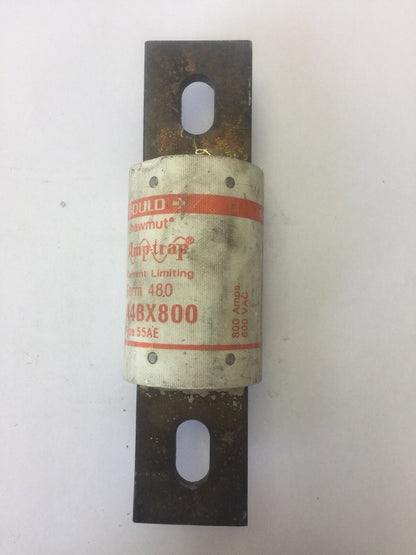 GOULD SHAWMUT A4BX800 AMP-TRAP CURRENT LIMITING FUSE 800A 600VAC FORM 480 TYPE