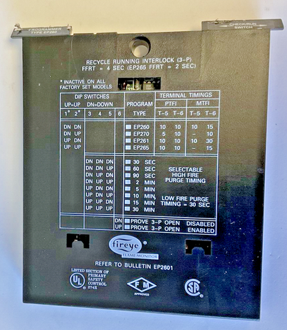 FIREYE EP260 PROGRAMMER MODULE -EP2601