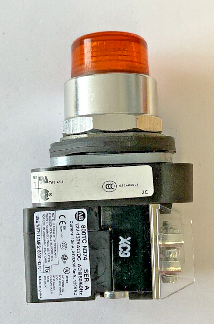 ALLEN BRADLEY 800T-SB00XX MOMENTARY PUSH BUTTON SER.T  W/800TC-N374 SER.A