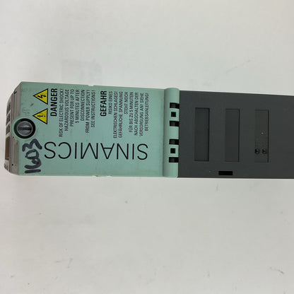 SIEMENS 6SL3120-ITE15-0AA3 SINGLE MOTOR MODULE 600VDC 5A