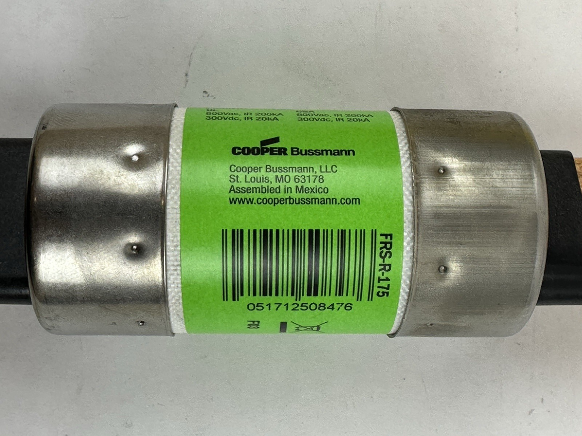 COOPER BUSSMANN FUSETRON FRS-R-175 TIME DELAY DUAL-ELEMENT FUSE 175A 600V