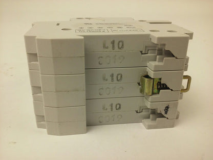 ABB, S253, L 10A, CIRCUIT BREAKER, Nr.15, 3P, 220/380VAC, MAX 240VAC, NEW, S2