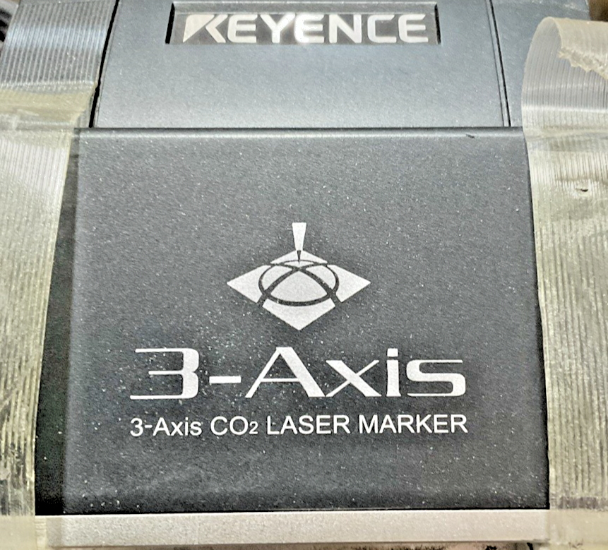 KEYENCE ML-Z9610 LASER MARKER 3-AXIS W/ CAMERA , CONTROL MODULE, CABLES,SCREEN