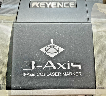 KEYENCE ML-Z9610 LASER MARKER 3-AXIS W/ CAMERA , CONTROL MODULE, CABLES,SCREEN