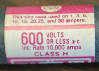LOT of 8 / BUSS NOS-4 ONE-TIME FUSE / 4A / 600V / NEW SURPLUS / NOS4