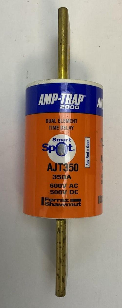 FERRAZ SHAWMUT AJT350 AMP-TRAP 2000 SMART SPOT FUSE 350A 600VAC 500VDC DUAL