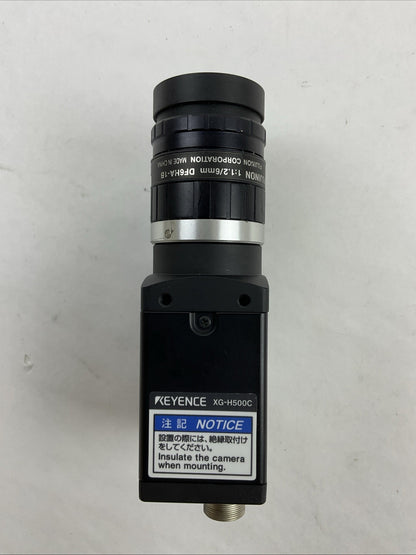 KEYENCE XG-H500C 11x 5MEGA COLOR INDUSTRIAL CAMERA DF6HA-1B CAMERA LENS