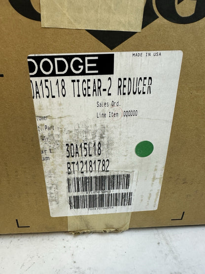 DODGE 30A15L18 TIGEAR-2 RIGHT ANGLE WORM GEAR REDUCER 15:1 RATIO
