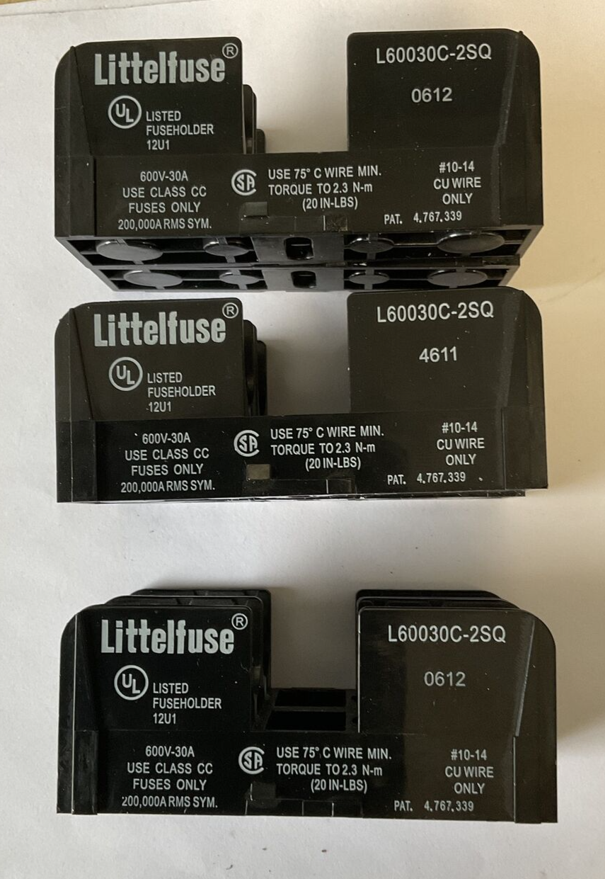LITTLEFUSE L60030C-2SQ FUSE HOLDER 600V 30A ***LOTOF3***