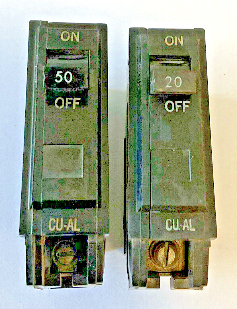 GENERAL ELECTRIC TQL1120&TQL1150 CIRCUIT BREAKER STYLEA 120/240VAC 1POLE*LOTOF2*