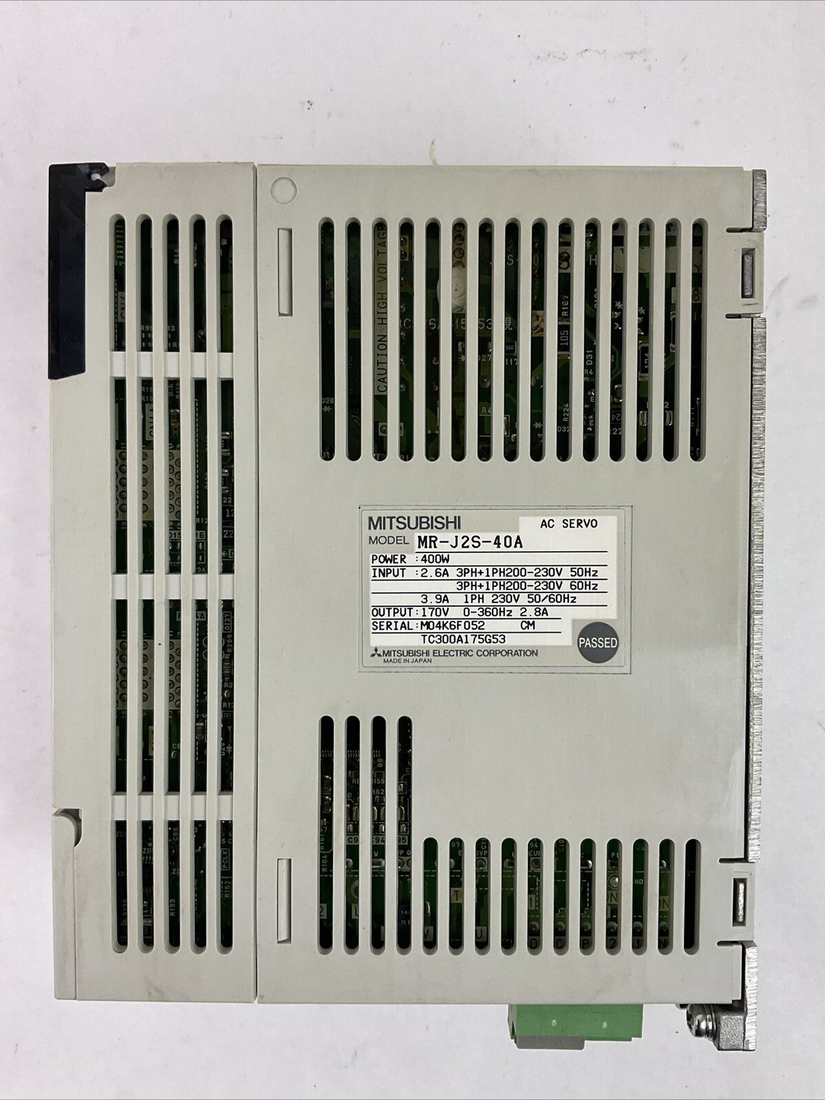 MITSUBISHI MR-J2S-40A AC SERVO DRIVE OUTPUT 170VAC 0-360HZ 2.8A