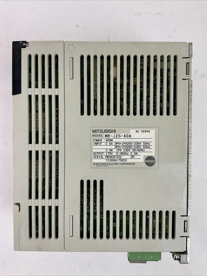 MITSUBISHI MR-J2S-40A AC SERVO DRIVE OUTPUT 170VAC 0-360HZ 2.8A