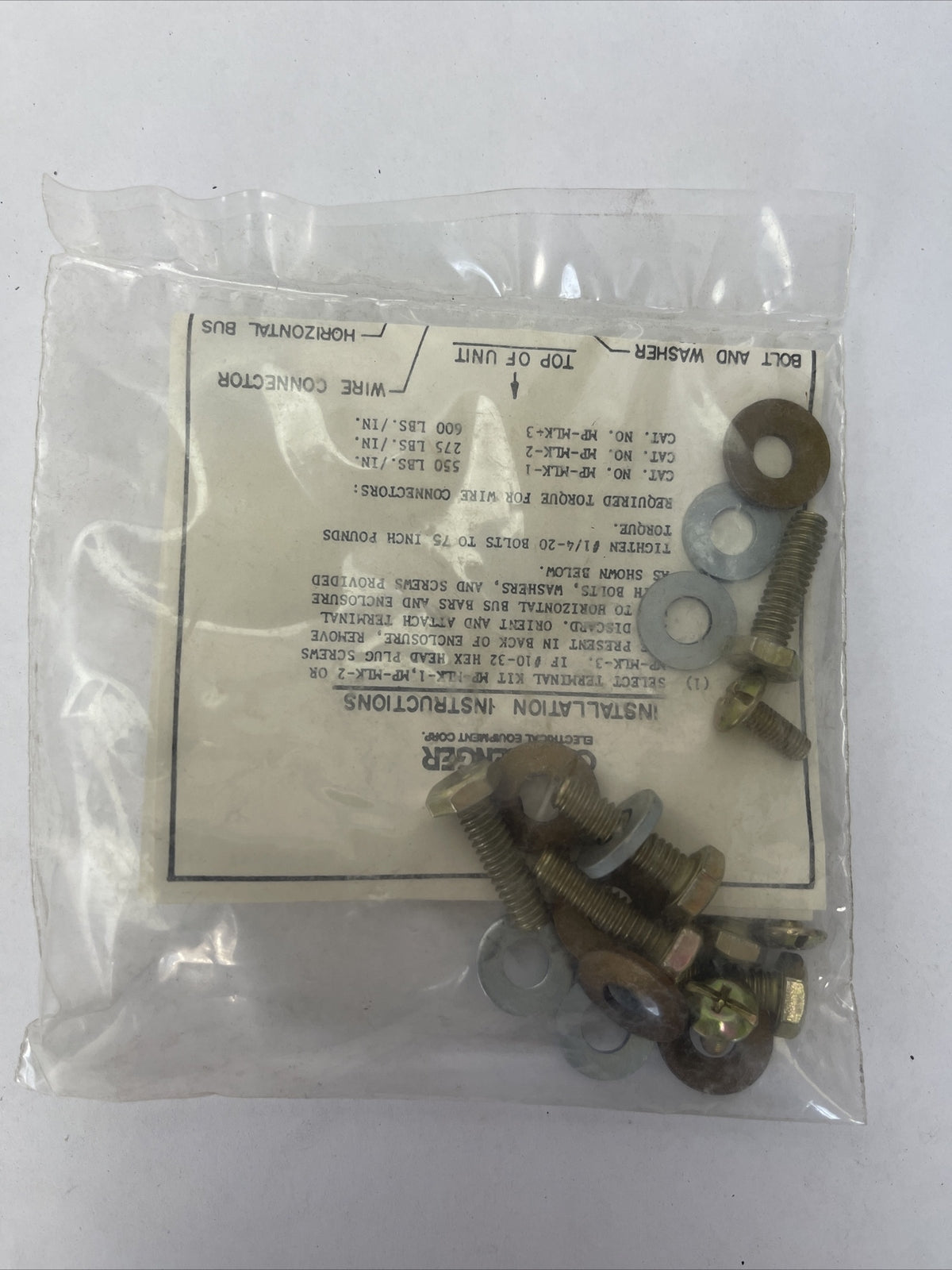 CHALLENGER MP-MLK-2 MAIN LUG CONNECTOR KIT TWO OPENINGS #1-500 MCM MOD 1