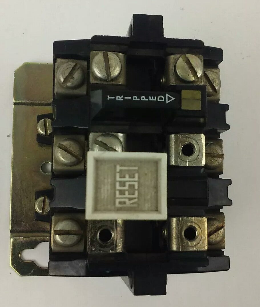 ALLEN BRADLEY 592-BOW16 SER. B OVERLOAD RELAY, 120-600V, W/ 595-A02 SER. A A600