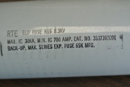 RTE 83K065VHD1A / 3537392C01M TYPE ELO K65 FUSE 30kA / 8.3kV / NEW SURPLUS