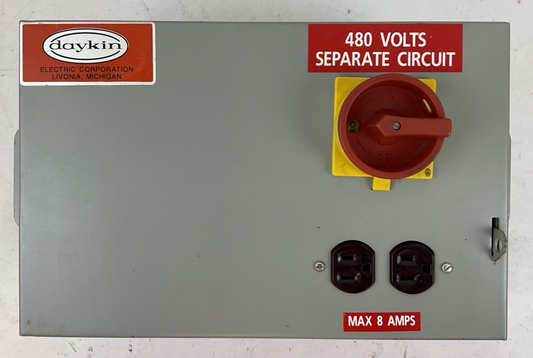 DAYKIN LTFS-05 1000VA PRI VOLTS 480 PRI AMPS 2.08 SEC VOLTS 120 SEC AMPS 8.4