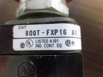 ALLEN-BRADLEY 800T-FXP A1 Ser. T MUSHROOM-HEAD PULL-TO-RELEASE BUTTON - RED