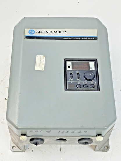 ALLEN BRADLEY - 1333-YAB SER. C ADJUSTABLE FREQ. AC DRIVE 3.6kVA 460V 3PH 4.5A