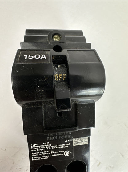 SIEMENS QPM2150 CIRCUIT BREAKER 150AMP 2POLE 120/240VAC