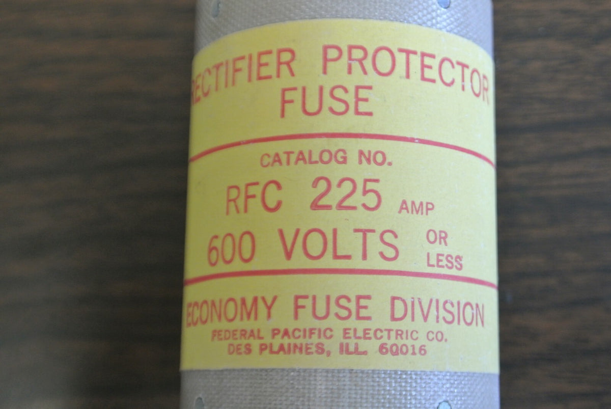 ECONOMY / FPE / RFC225 / RECTIFIER PROTECTOR FUSE 225A 600V / NEW SURPLUS in BOX