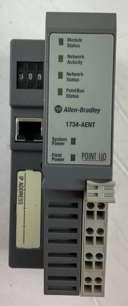 ALLEN BRADLEY 1734-AENT SER A FW 3.011 NETWORK ADAPTOR 1734-RTB SER A REV A01