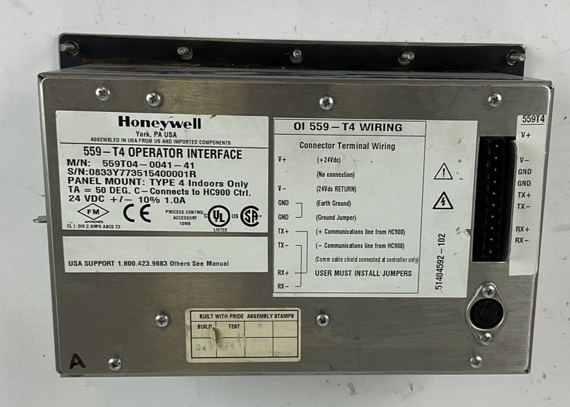 HONEYWELL 559T04-0041-41 CONTROL PANEL TYPE 4 24VDC 1.0A