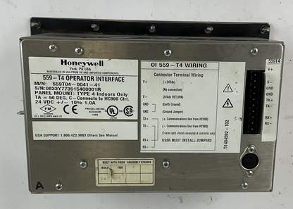 HONEYWELL 559T04-0041-41 CONTROL PANEL TYPE 4 24VDC 1.0A