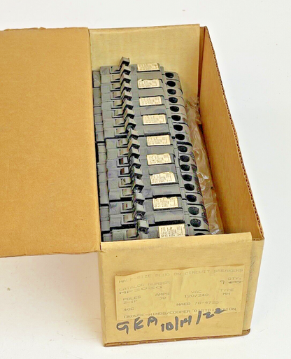 CROUSE-HINDS *BOX OF 9*-MP3030- 2-1 POLE,30 A, 240 VAC HALF-SIZE CIRCUIT BREAKER