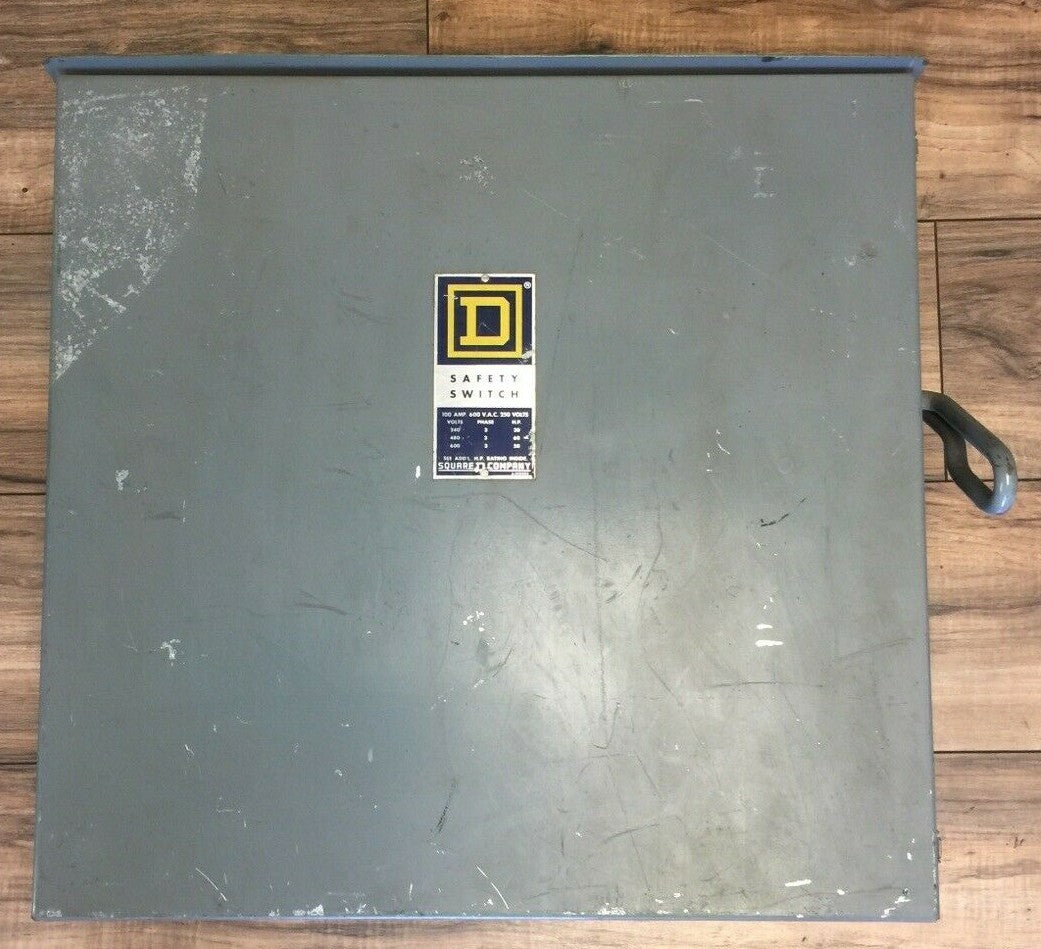 SQUARE D H81643ND NON FUSIBLE SAFETY SWITCH SERIES A2 100A 600VAC 60HP 6 POLE