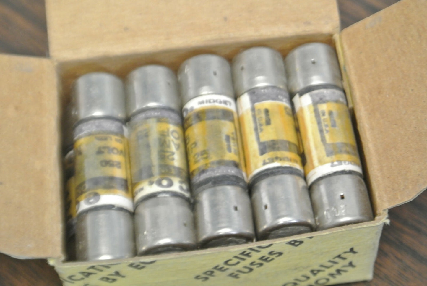 BOX of 10 / ECONOMY / FPE MOF-25 MIDGET ONE-TIME FUSE / 25A / 250V