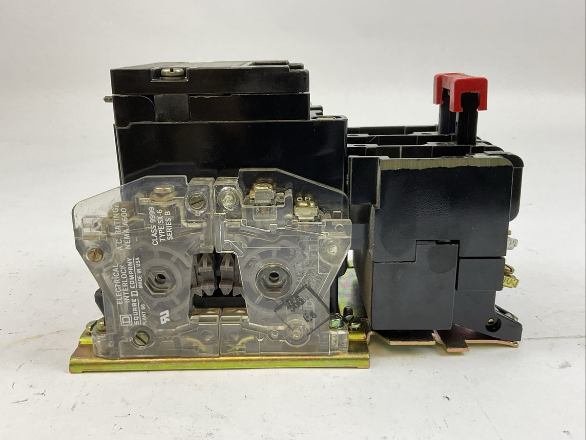 SQUARE D 8536SBG2 SIZE 0 STARTER 600VAC 5HP B3.70 HEATERS 31041-400-42 COIL 120V