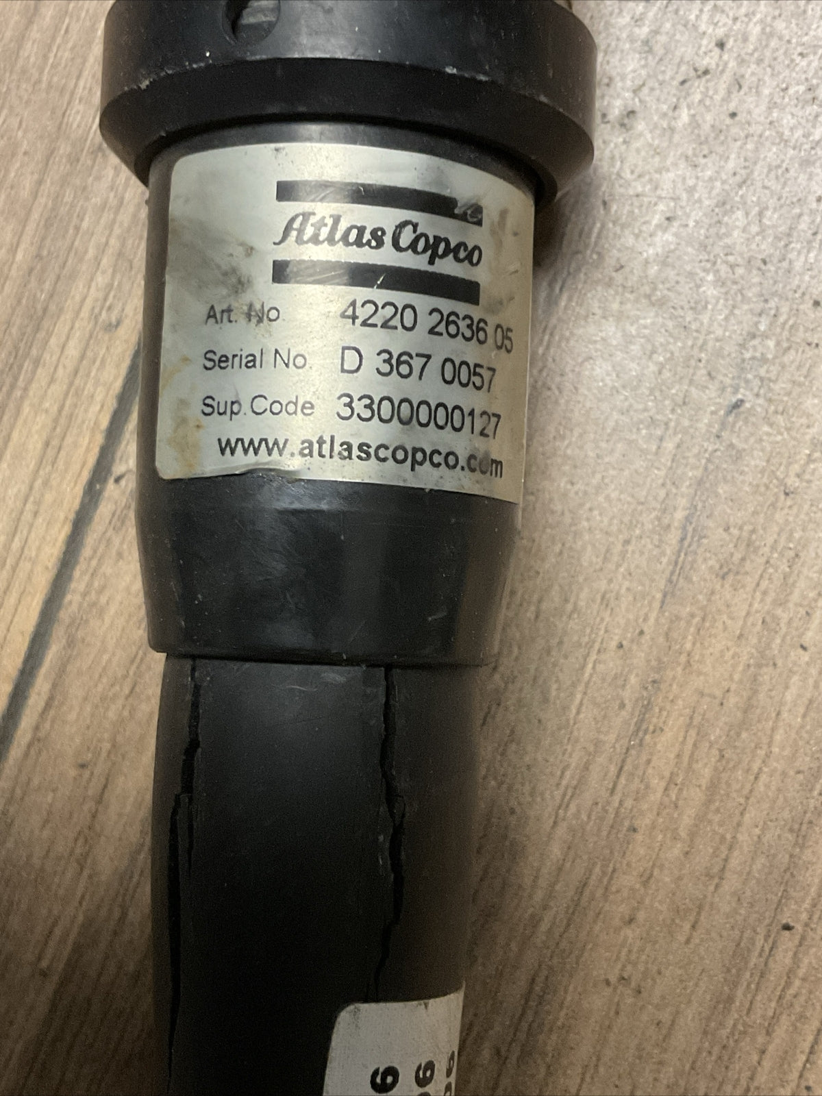 ATLAS COPCO ETV ST61-50-10 655/min 1200W 200VAC NUTRUNNER W/ 4220 2636 05 CABLE