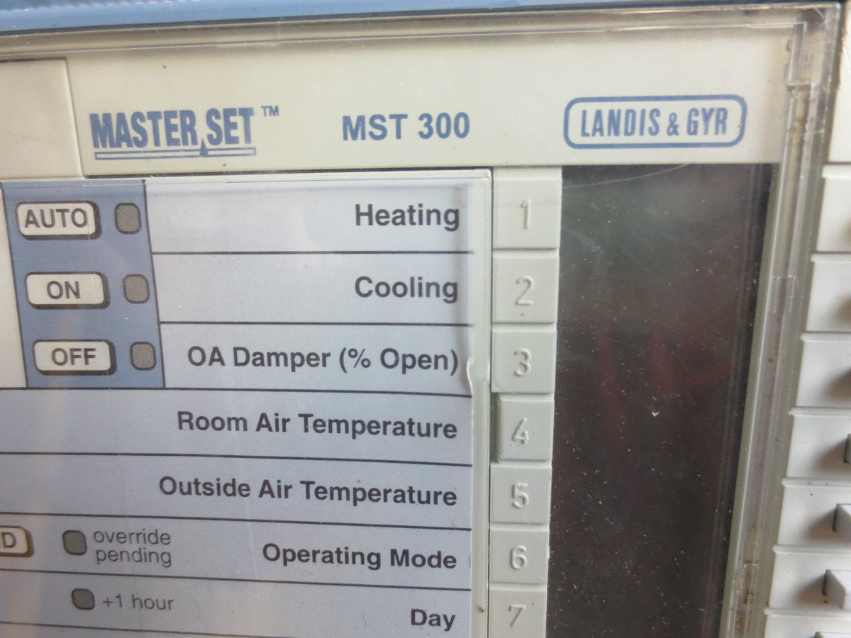 LANDIS & GYR MASTER-SET MST 300 HVAC CONTROLLER / BOARD / SWITCH / ASSEMBLY