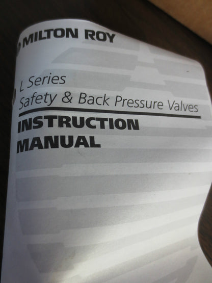 MILTON ROY GVB04V BACK PRESSURE VALVE 0-150 SET: 50, NEW SURPLUS in BOX w/ INSTR