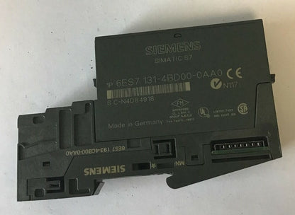 SIEMENS 6ES7 131-4BD00-0AA0 MODULE W/ 6ES7 193-4CB00-0AA0 TERMINAL ***LOTOF8***