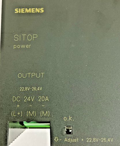 SIEMENS 6EP1 336-2BA00 POWER SUPPLY 120/230V 50/60HZ 20A 24VDC