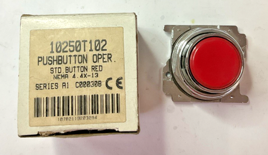 CUTLER-HAMMER 10250T102 STANDARD PUSHBUTTON OPERATOR RED SER.A1