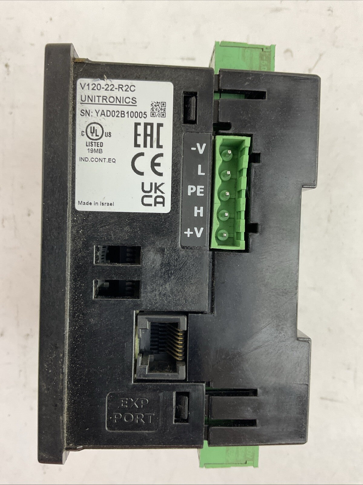 UNITRONICS V120-22-R2C GRAPHIC OPERATOR PANEL PROGRAMABLE CONTROLLER 12/24VDC
