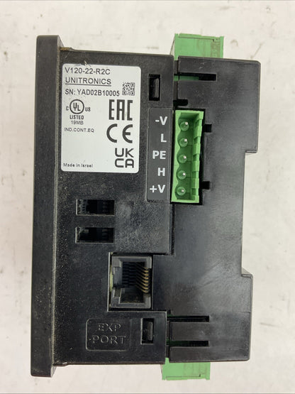 UNITRONICS V120-22-R2C GRAPHIC OPERATOR PANEL PROGRAMABLE CONTROLLER 12/24VDC