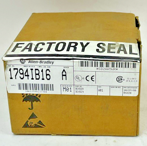 ALLEN BRADLEY 1794-IB16 INPUT MODULE CAT.REV. M01 REV.A01 SER.A 31.2VDC
