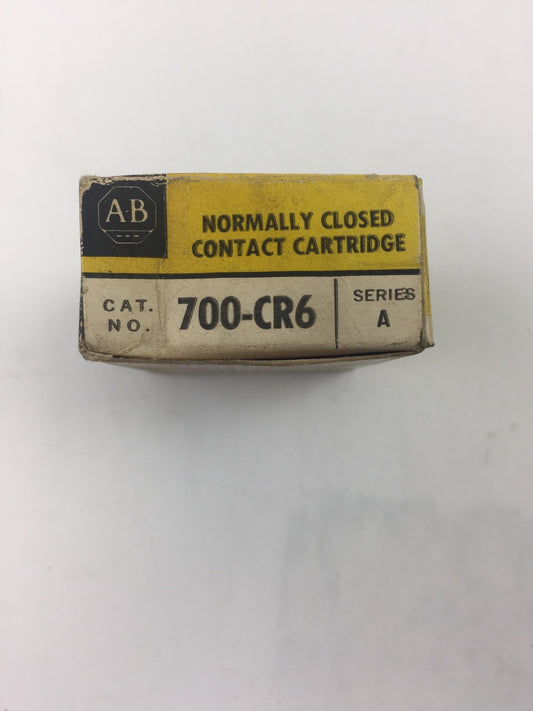 ALLEN BRADLEY 700-CR6 NORMALLY CLOSED CONTACT CARTRIDGE  SERIES A
