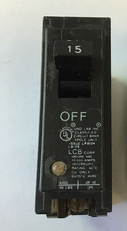LCB CORP.  CIRCUIT BREAKER LB115 120/240VAC ***LOTOF2***