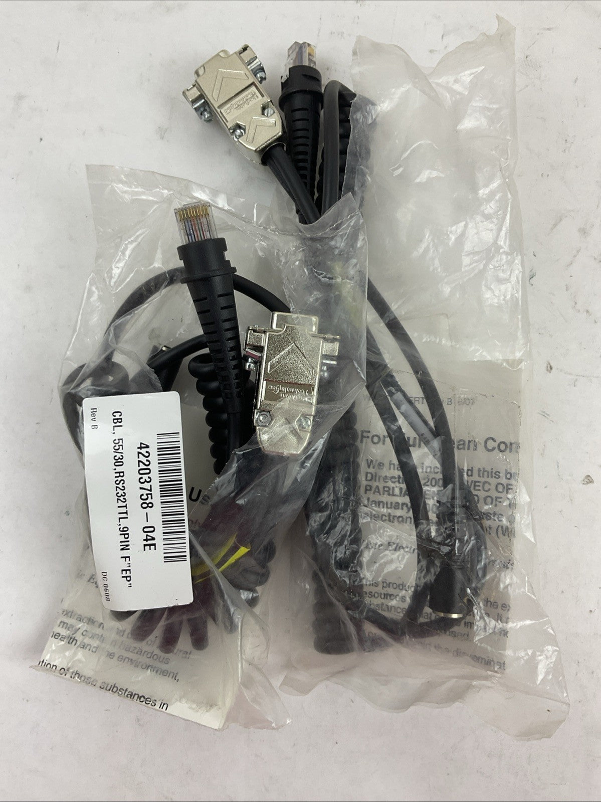 HONEYWELL 42203758-04E SCANNER CABLE (LOT OF 2)