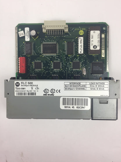 ALLEN BRADLEY 1203-SM1 SCANPORT MODULE SER A FRN 1.01 12VDC