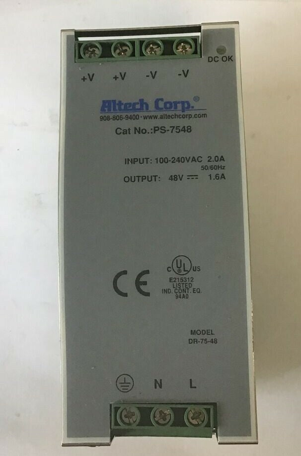 ALTECH CORP PS-7548 POWER SUPPLY 2.0A 100-240VAC 48VDC