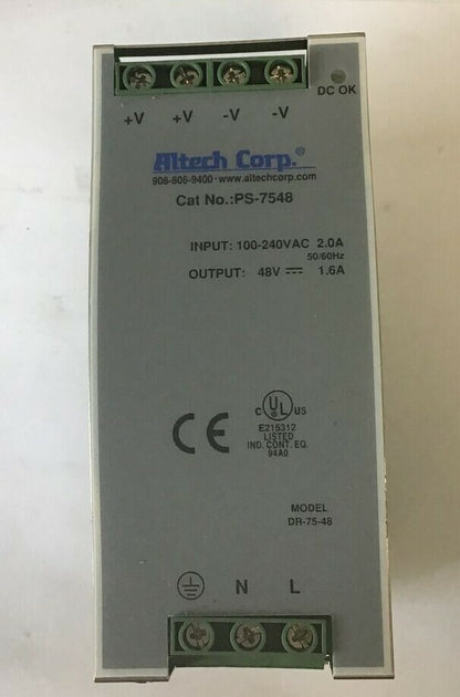 ALTECH CORP PS-7548 POWER SUPPLY 2.0A 100-240VAC 48VDC